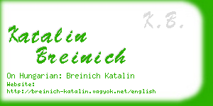 katalin breinich business card